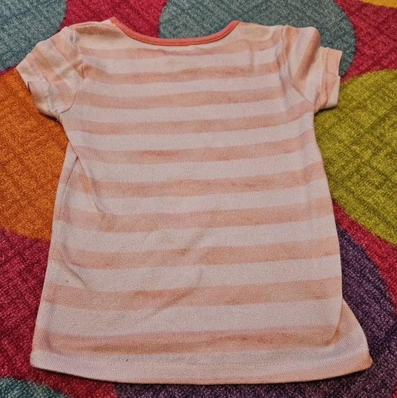 Girls Easter Shirt | Chick | Egg | One Cute Chick | Stripes | Pink | Size 6 - Picture 3 of 5